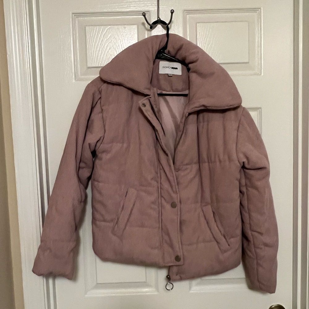 Fashion Nova Lavender Puffer Jacket